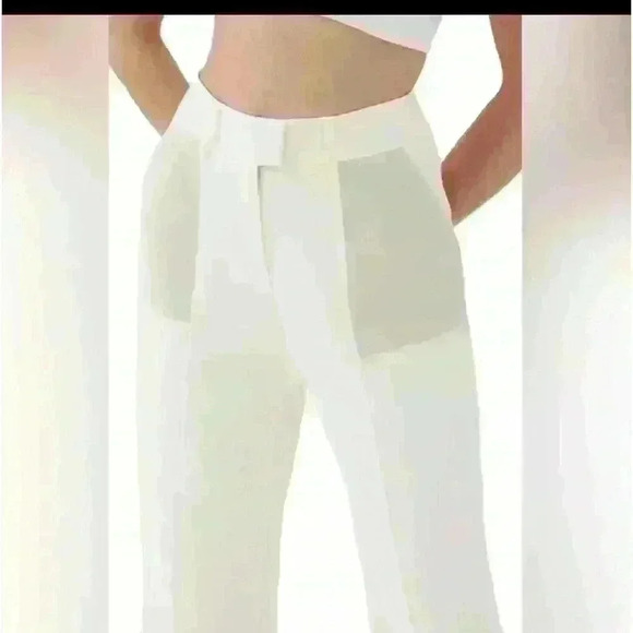 4th & Reckless new Tailored Wide Leg Pants split leg Xsmall uk 6 - Picture 3 of 10